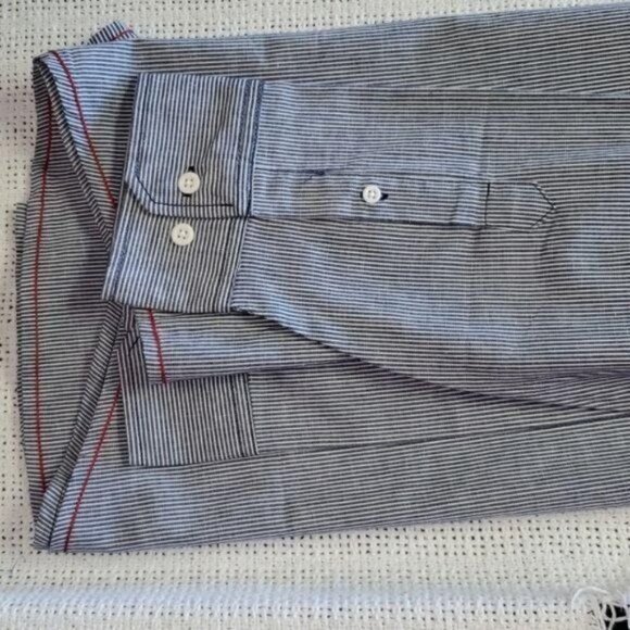 Burnside Blue Casual Button Down Long Sleeve‎ Sz XL Shirt - Picture 11 of 16